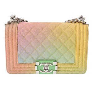 CHANEL Boy chanel ChainShoulder 7.9" Rainbow A67085 shoulder bag 800000136151000